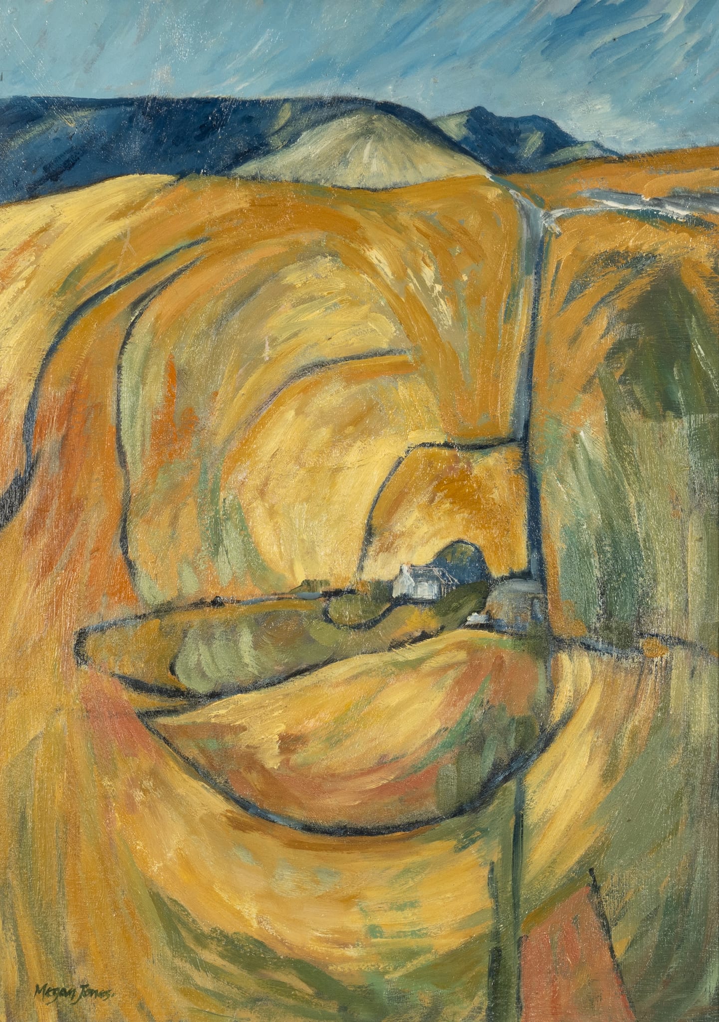 Windswept Landscape with Cottage