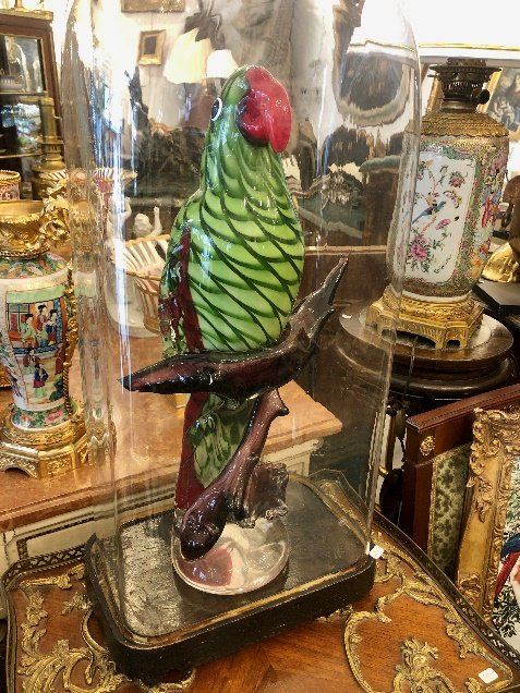 Murano glass sculpture, parrot