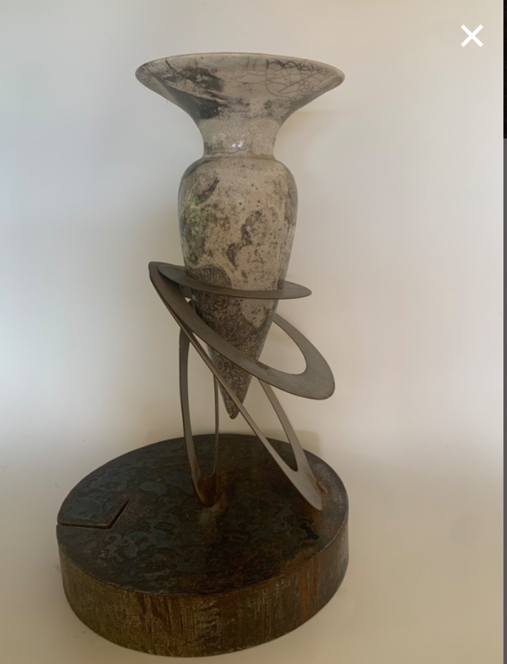 Amphora in Metal Stand