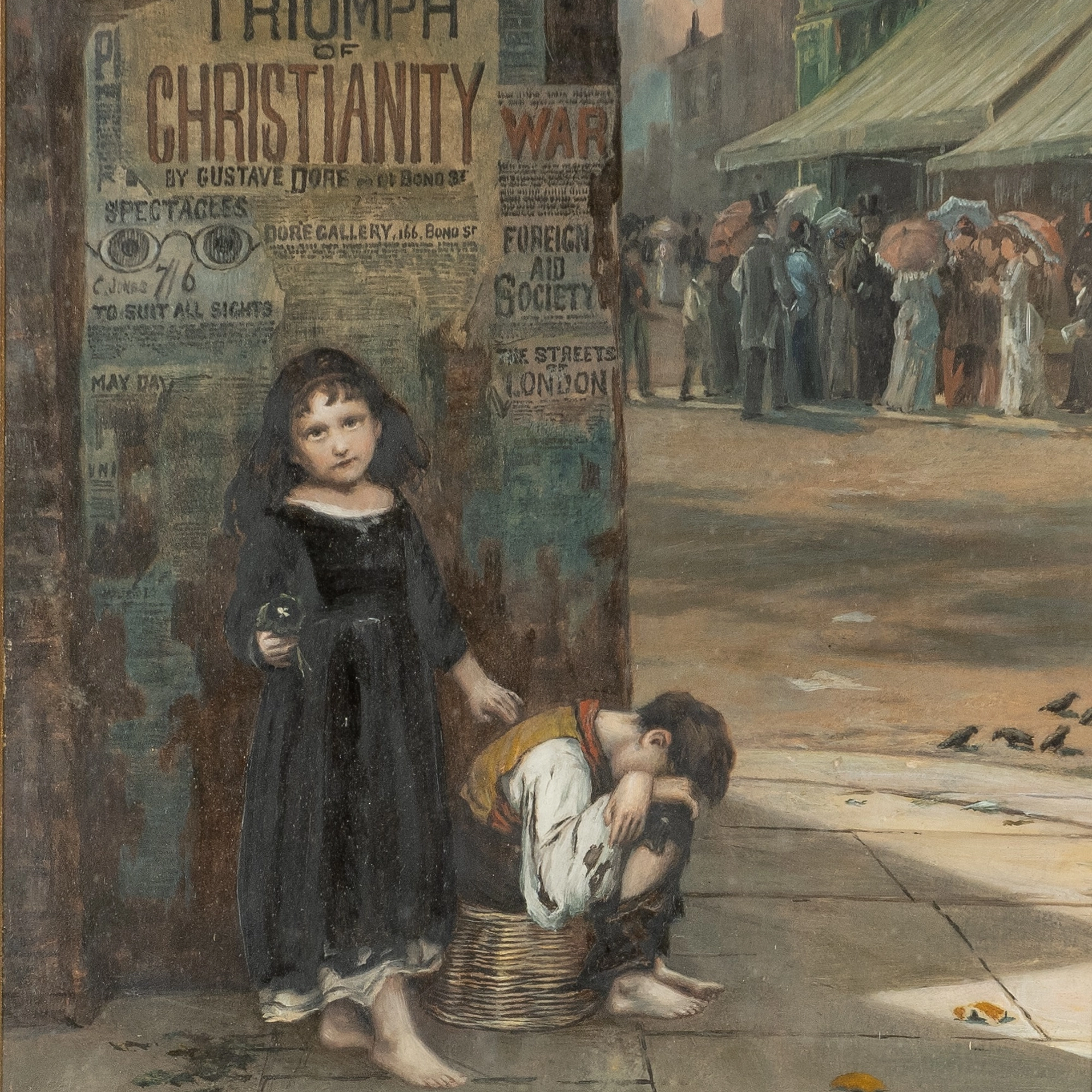 Children on a street corner