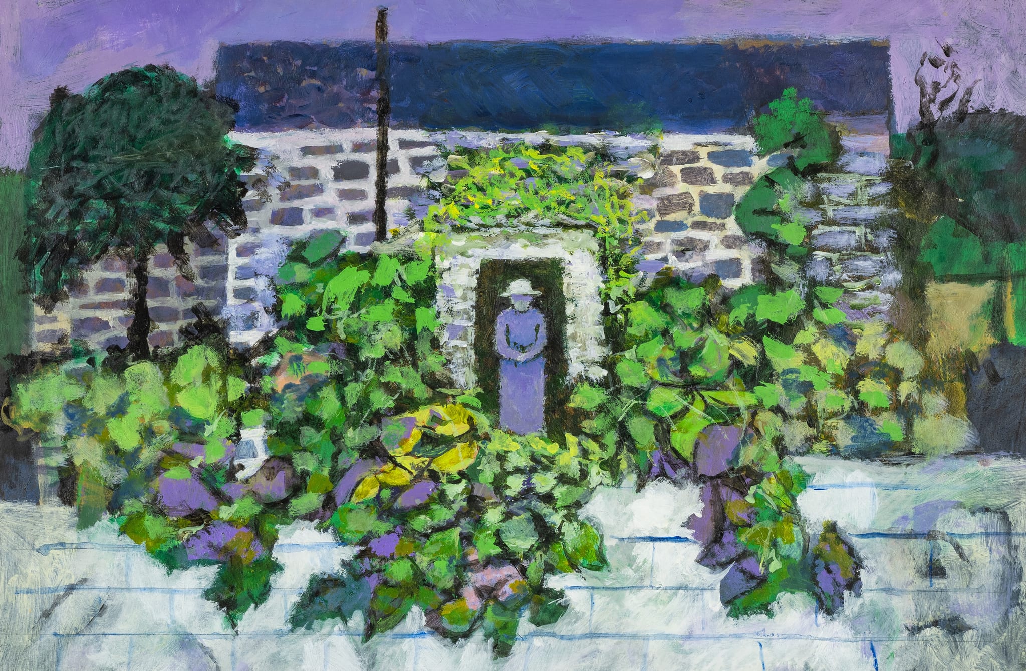 Figure at Doorway with Garden